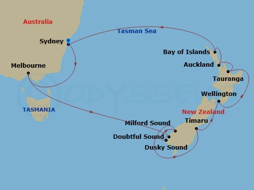 Itinerary map