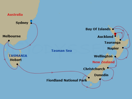 Itinerary map