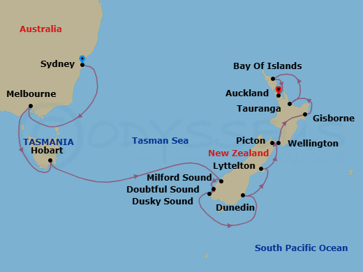 Itinerary map