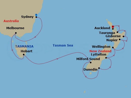 Itinerary map