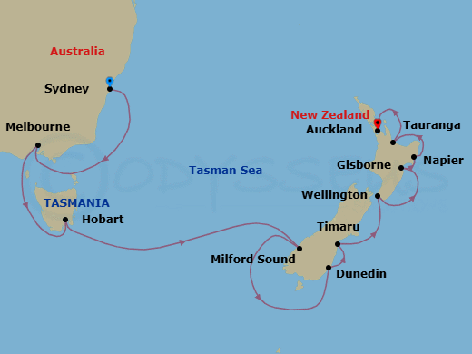 Itinerary map