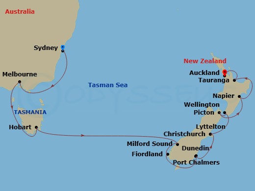 Itinerary map