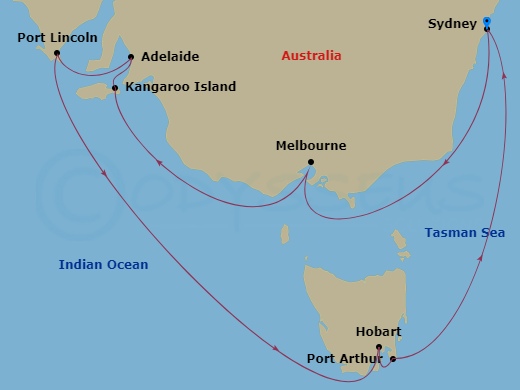Itinerary map