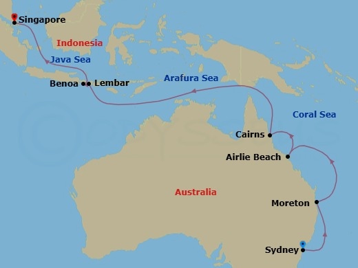 Itinerary map