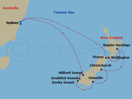 Itinerary map
