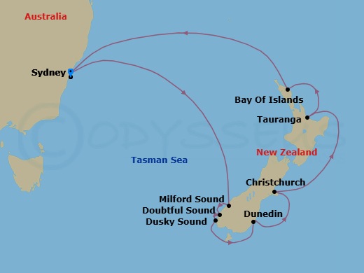 Itinerary map