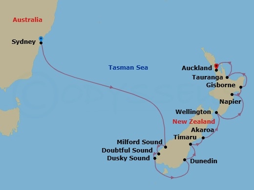 Itinerary map