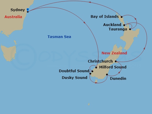 Itinerary map