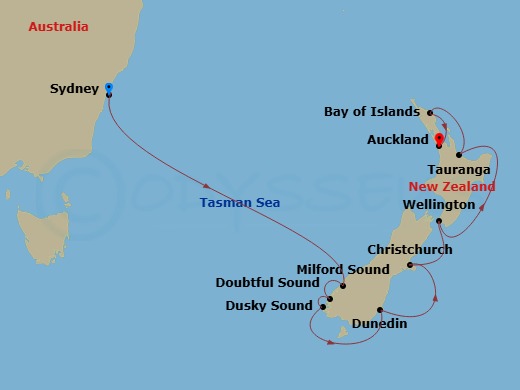 Itinerary map
