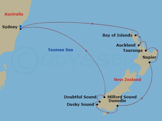 Itinerary map