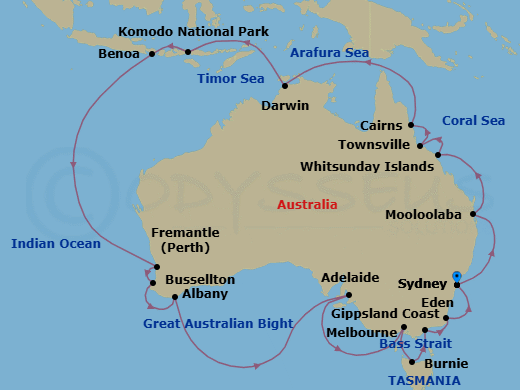 Itinerary map