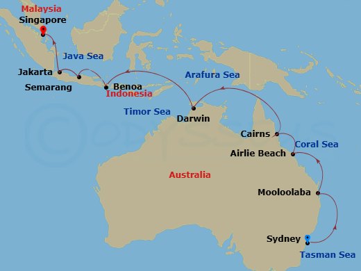 Itinerary map
