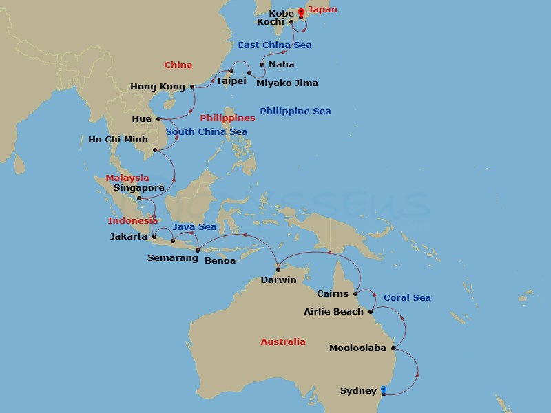 Itinerary map