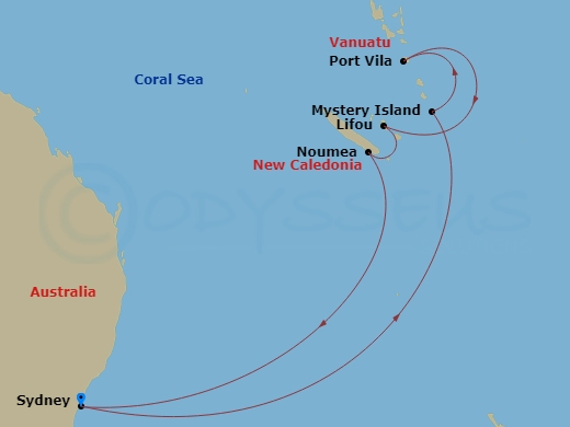 Itinerary map