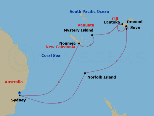 Itinerary map