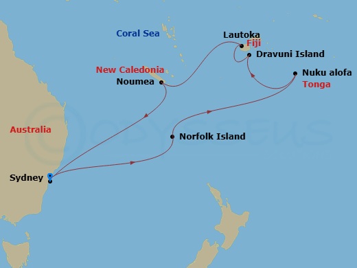 Itinerary map