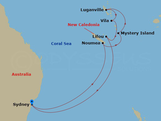Itinerary map