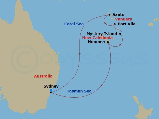 Itinerary map
