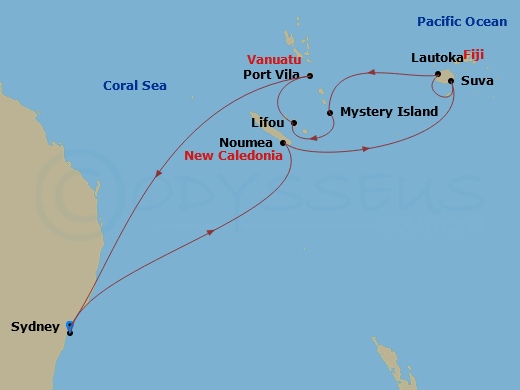 Itinerary map