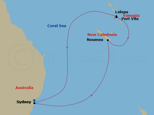 Itinerary map
