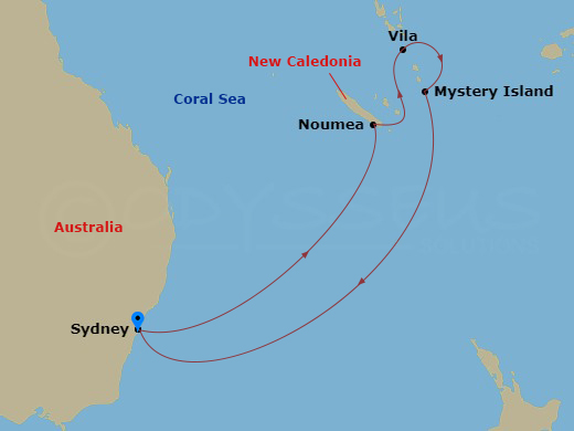 Itinerary map