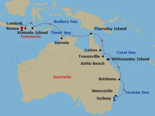 Itinerary map