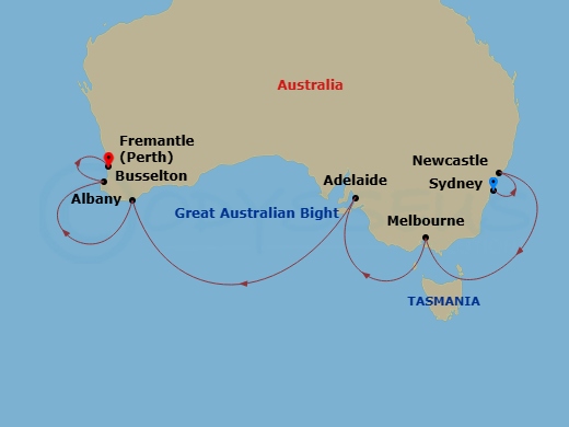 Itinerary map