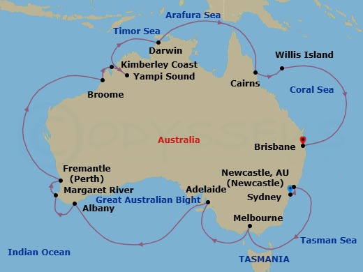 Itinerary map