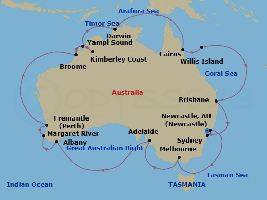 Itinerary map