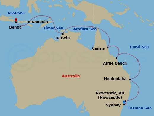 Itinerary map