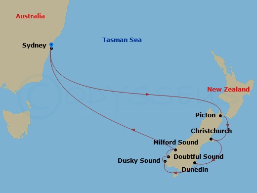 Itinerary map