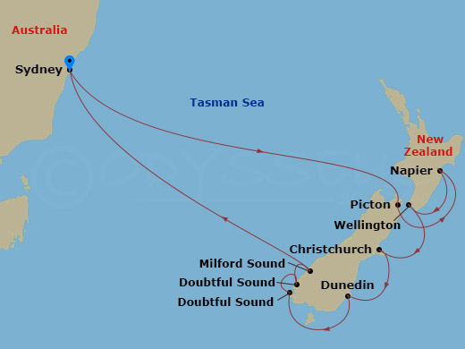 Itinerary map