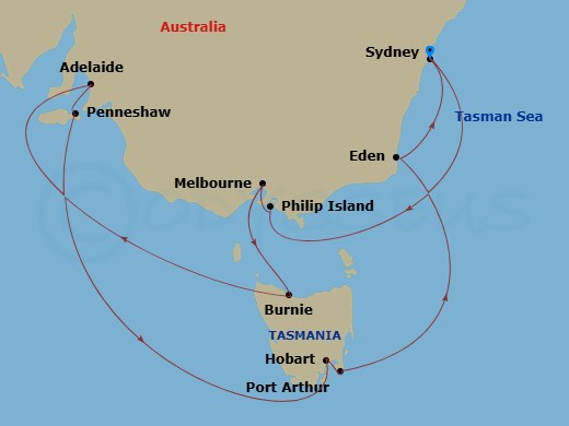 Itinerary map