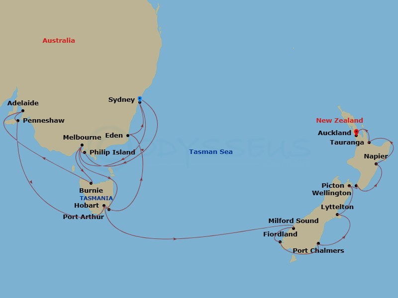 Itinerary map
