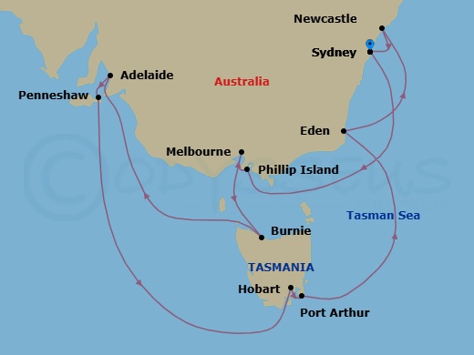 Itinerary map
