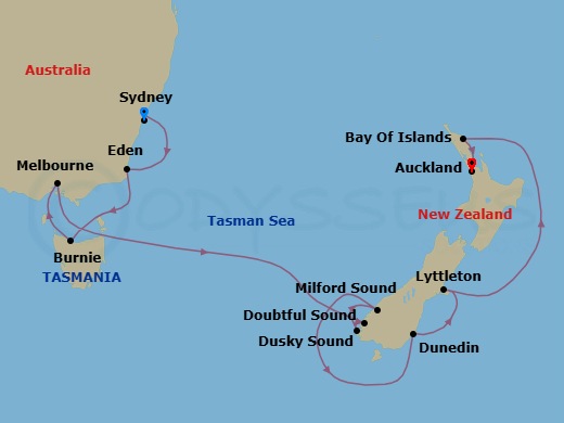 Itinerary map