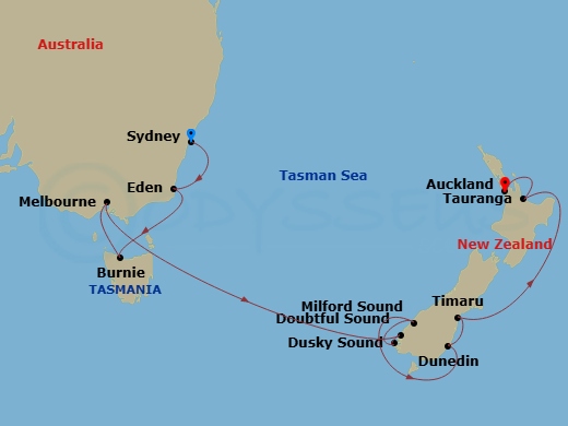 Itinerary map