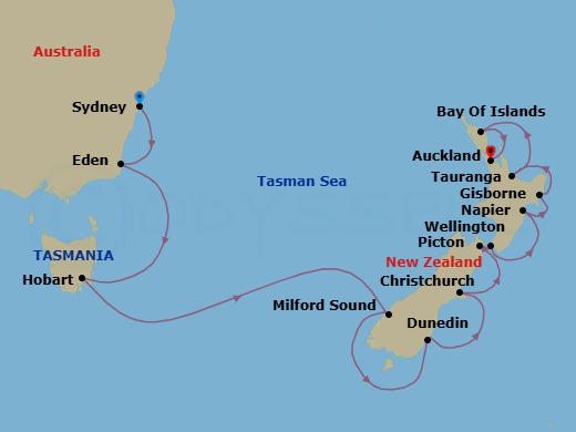 Itinerary map