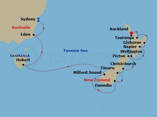 Itinerary map