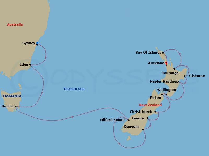 Itinerary map