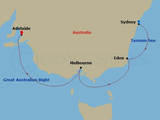 Itinerary map