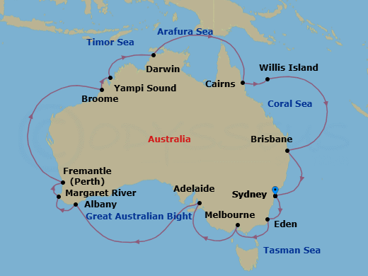 Itinerary map