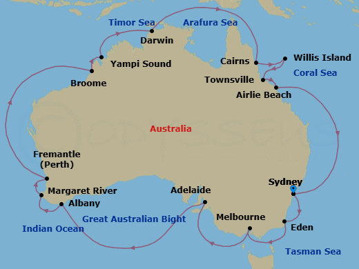 Itinerary map