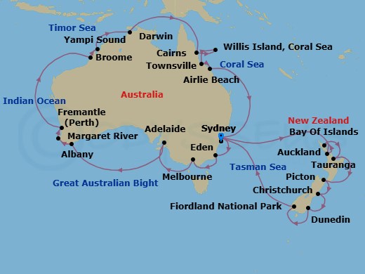Itinerary map