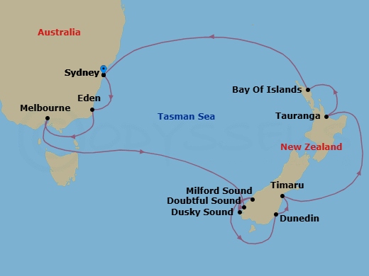 Itinerary map