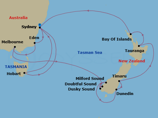 Itinerary map