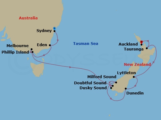 Itinerary map