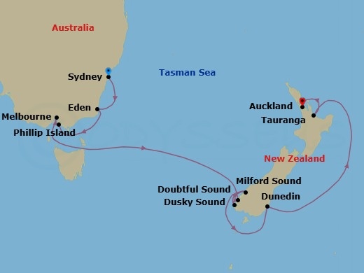 Itinerary map