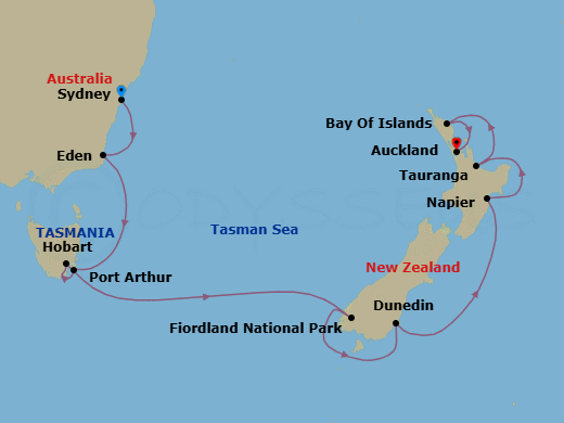 Itinerary map