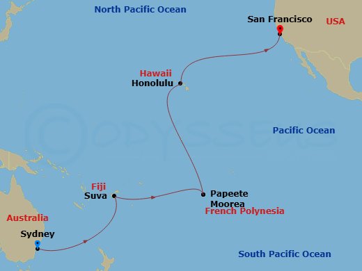Itinerary map